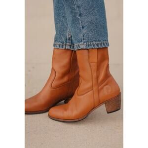 La Botte Gardiane Handmade Leather Ankle Boots French Heritage Western 38 Camel